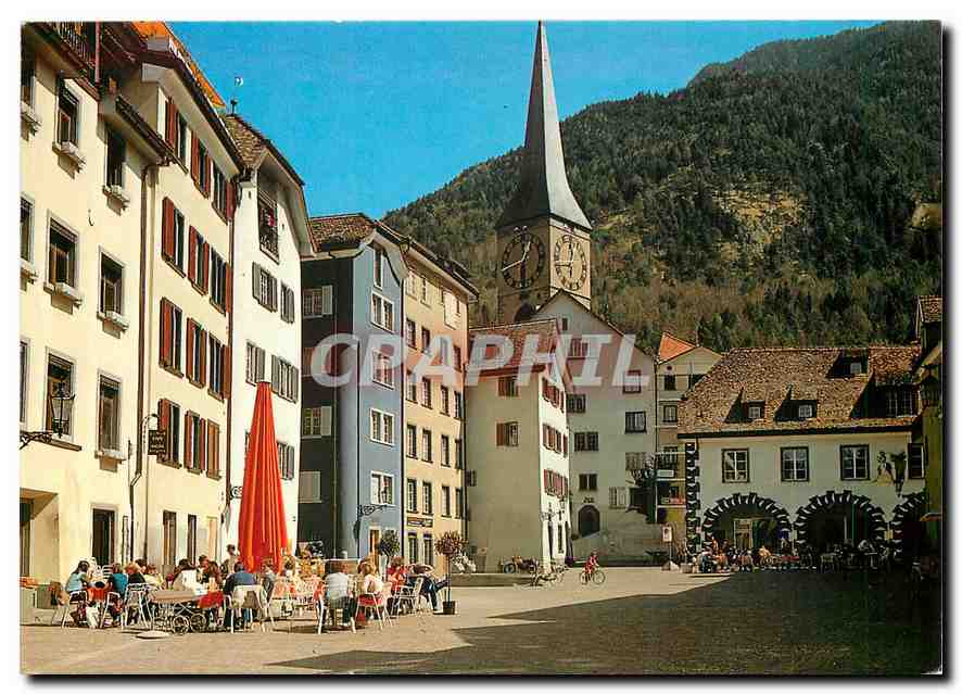 CPM Chur Partie in der Altstadt Arcas und Martinsturm 