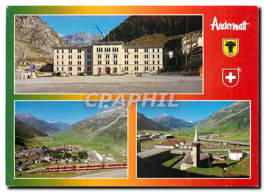 CPM Andermatt Kreuzungspunkt der Alpenpasse Furka St Gotthard und Oberalp 