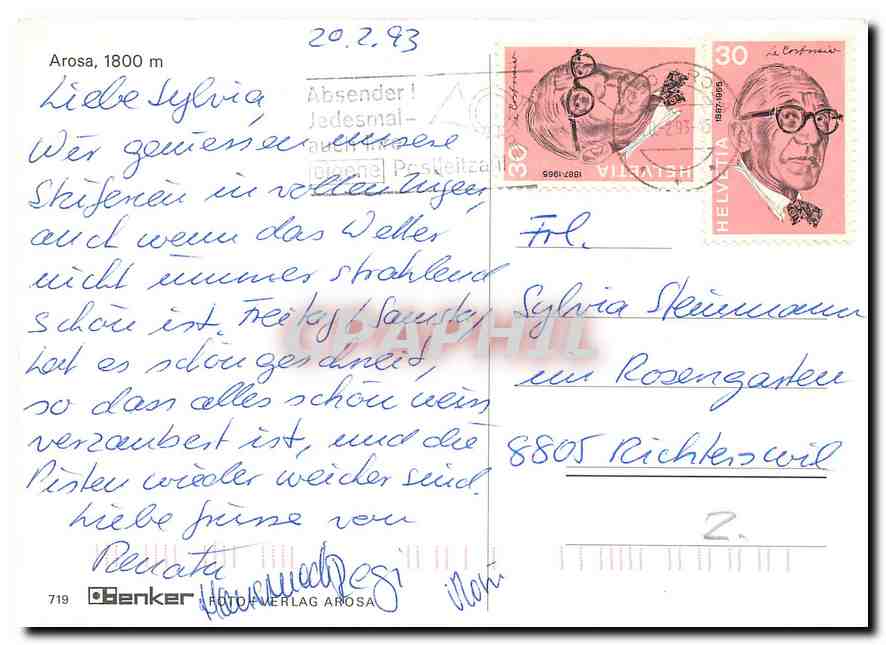 CPM Arosa  — Rückseite