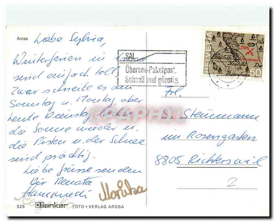 CPM Arosa  — Rückseite