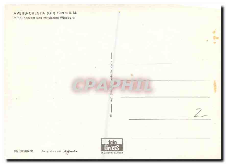 CPM Avers Cresta  — Rückseite
