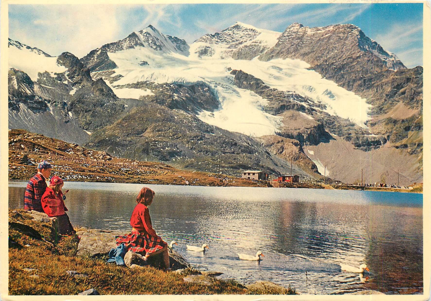 CPM Am Bernina Hospiz mit Lago della Crocetta und Piz Camrena 