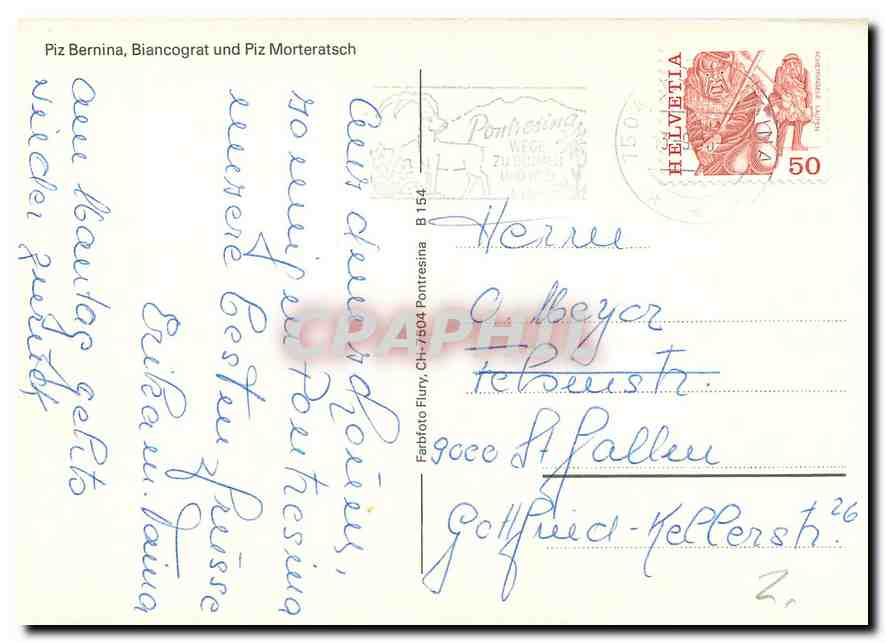 CPM Piz Bernina Biancograt und Piz Morteratsch  — Rückseite