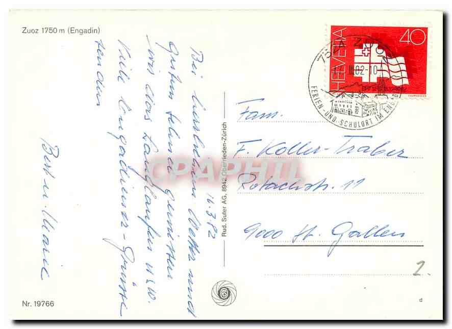 CPM Zuoz Engadin  — Rückseite