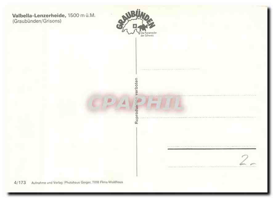 CPM Valbella Lenzerheide  — Rückseite