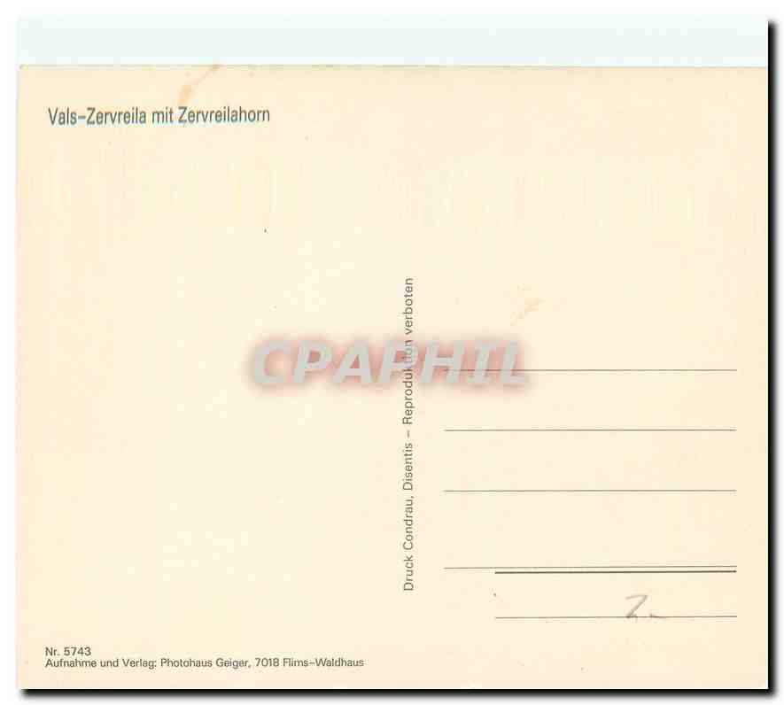 CPM Vals Zervreila mit Zervreilahorn  — Back