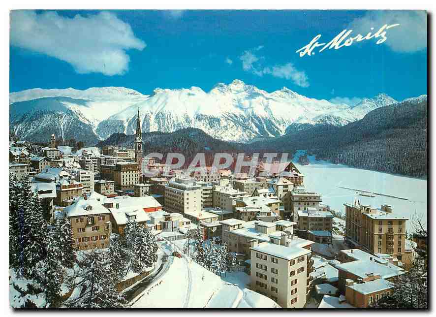 CPM St Moritz mit Piz Languardund Piz Albris 