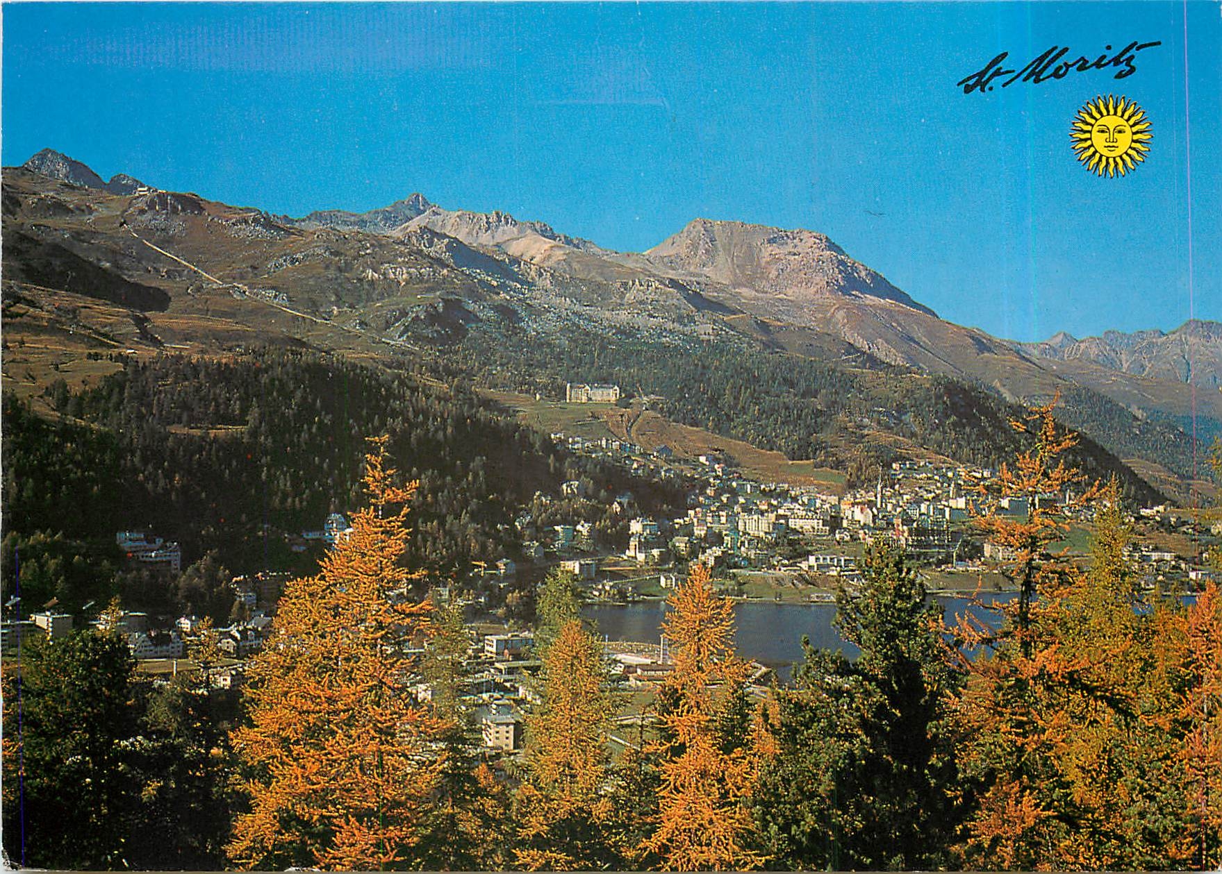 CPM St Moritz mit dem See Chanterella und Corviglia 