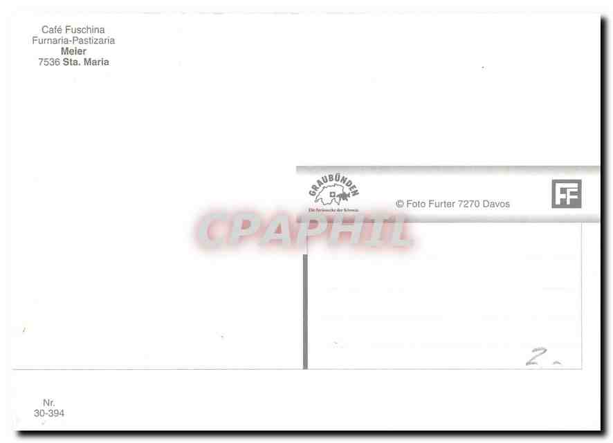 CPM Cafe Fuschina Furnaria Pastizaria Meier Sta Maria  — Rückseite