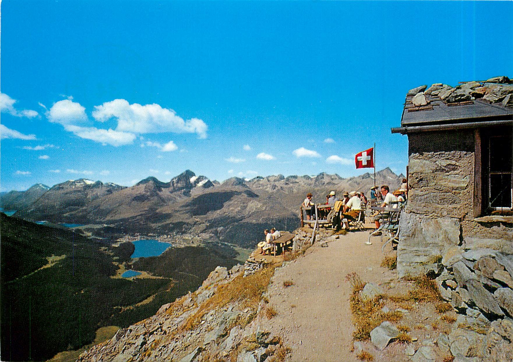 CPM Blick vom Oberen Schafberg Segantini Hutte 