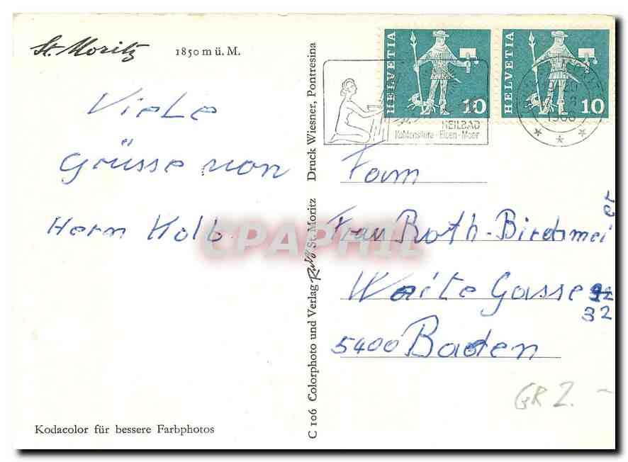 CPM St Moritz  — Rückseite