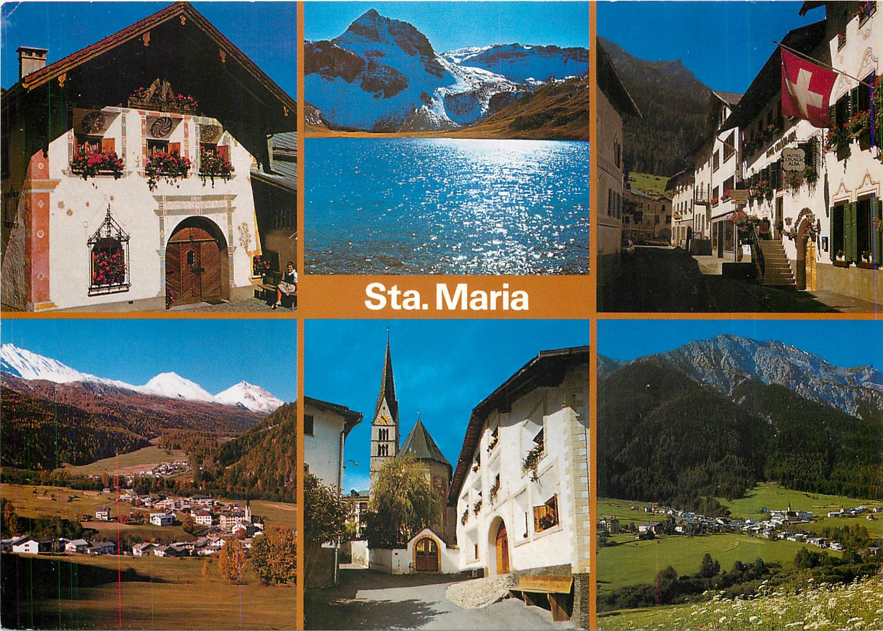 CPM Sta Maria im Munstertal Munstertaierhaus Lai da Rims Dorfpartie 