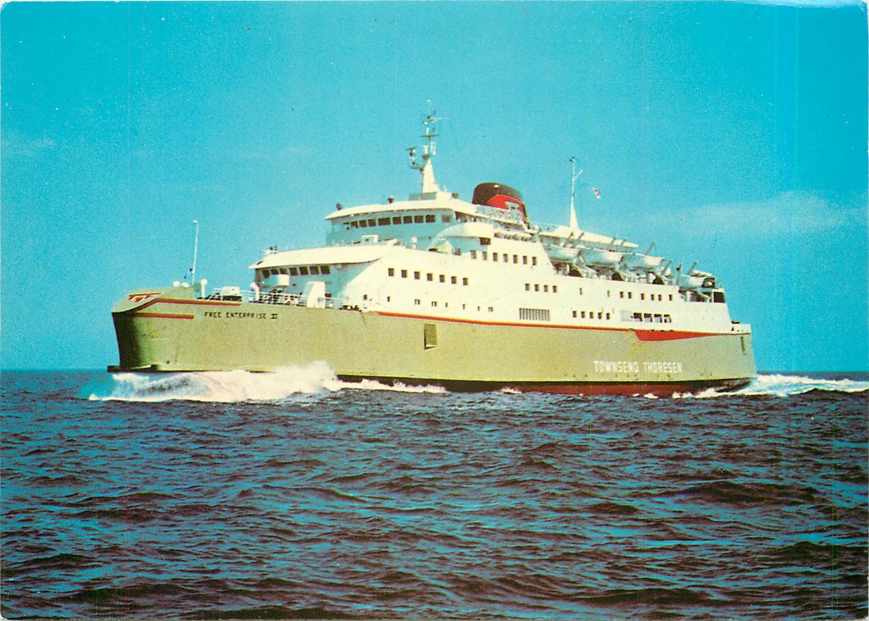 CPM MV Free Enterprise VI Townsend Thoresen Car and Passenger Ferries to Europe Dover Zeebrugge Dove
