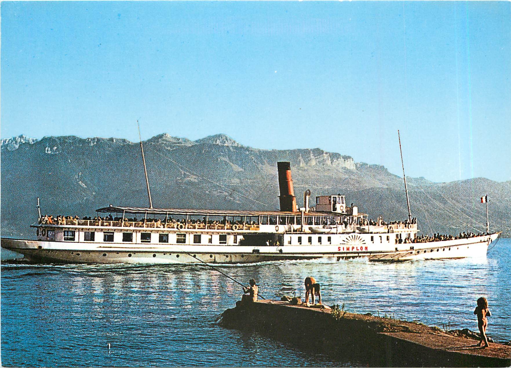 CPM Bateau salon Simplon 