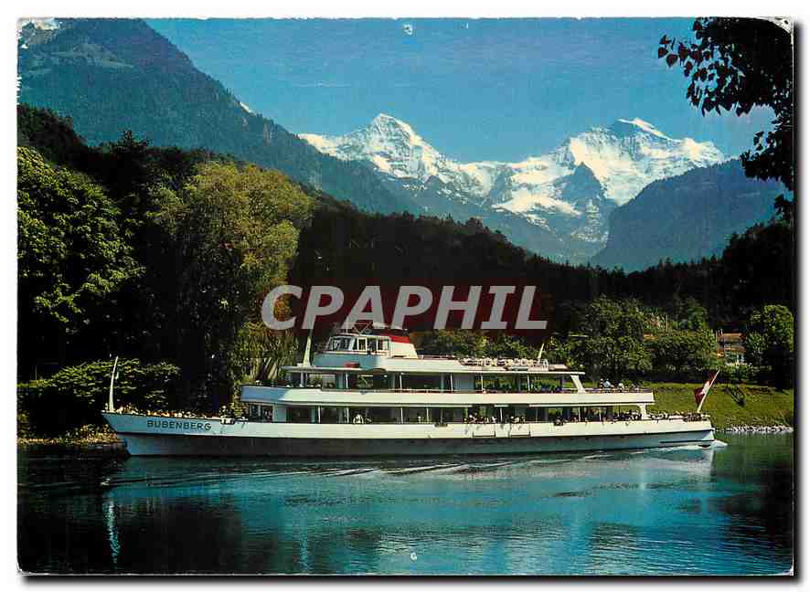 CPM Interlaken Thunerseeschiff Bubenberg Monch Jungfrau 