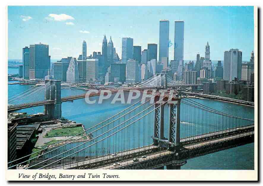 CPM View of Bridges Battary and Twin Towers 