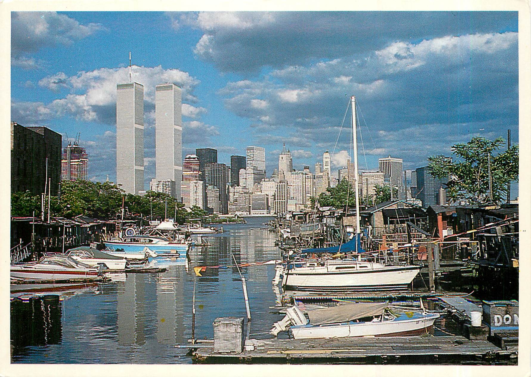 CPM Unusual View of Twin Towers of the New York World Trade Center 