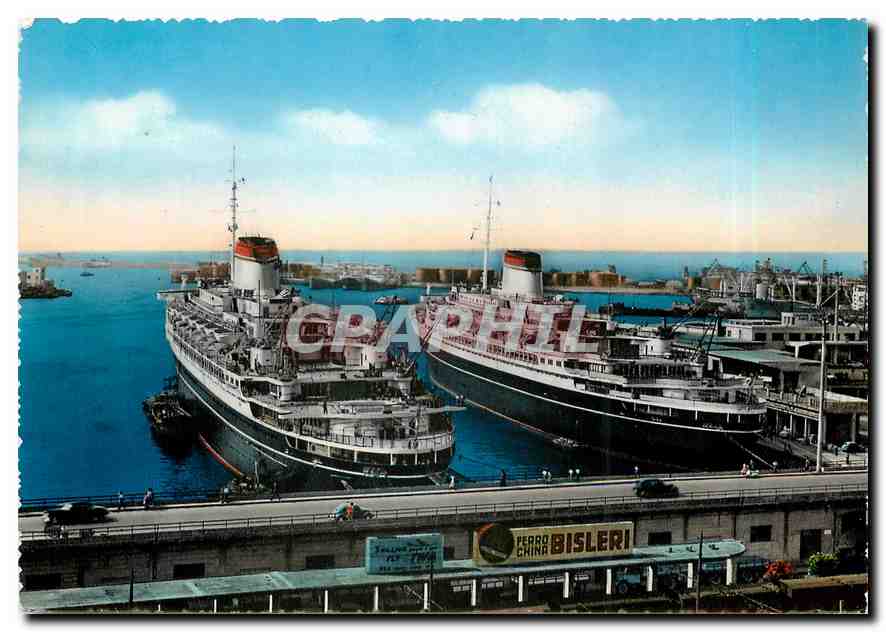 CPM Genova Transatlantic Steamers in the Port 