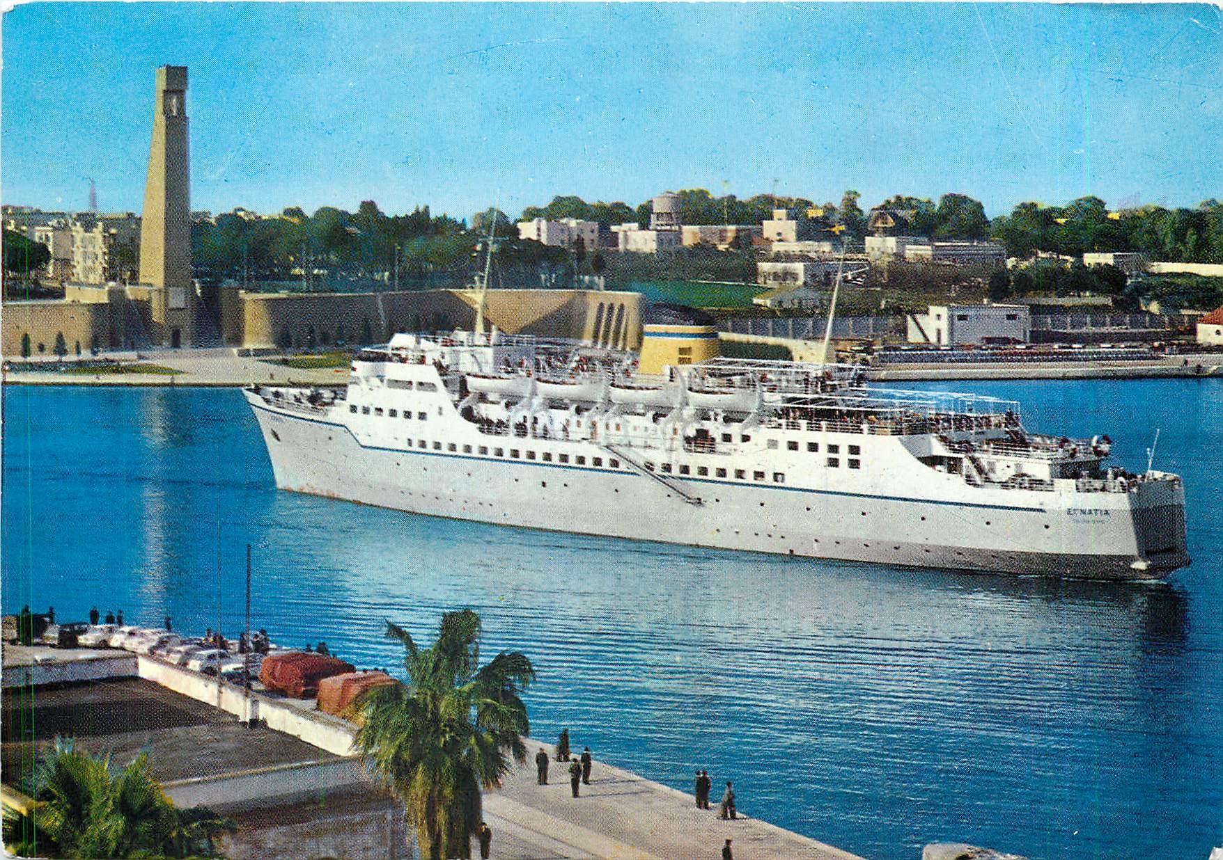 CPM Brindisi The Harbour Monument at the Marine of Italy 