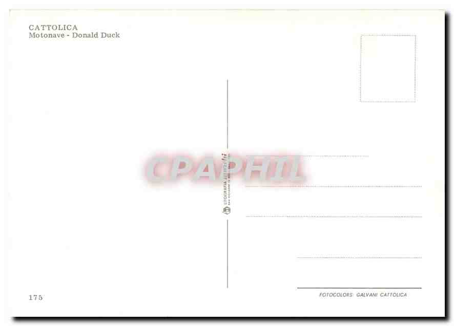 CPM Cattolica Motonave Donald Duck  — Back