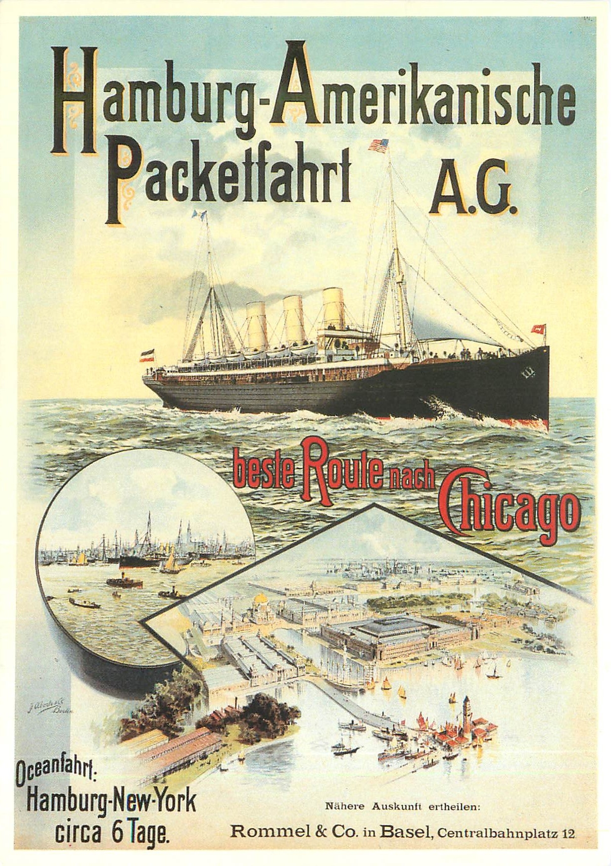 CPM Kunstler unbekahnt Plakat hamburg Amerikanische 