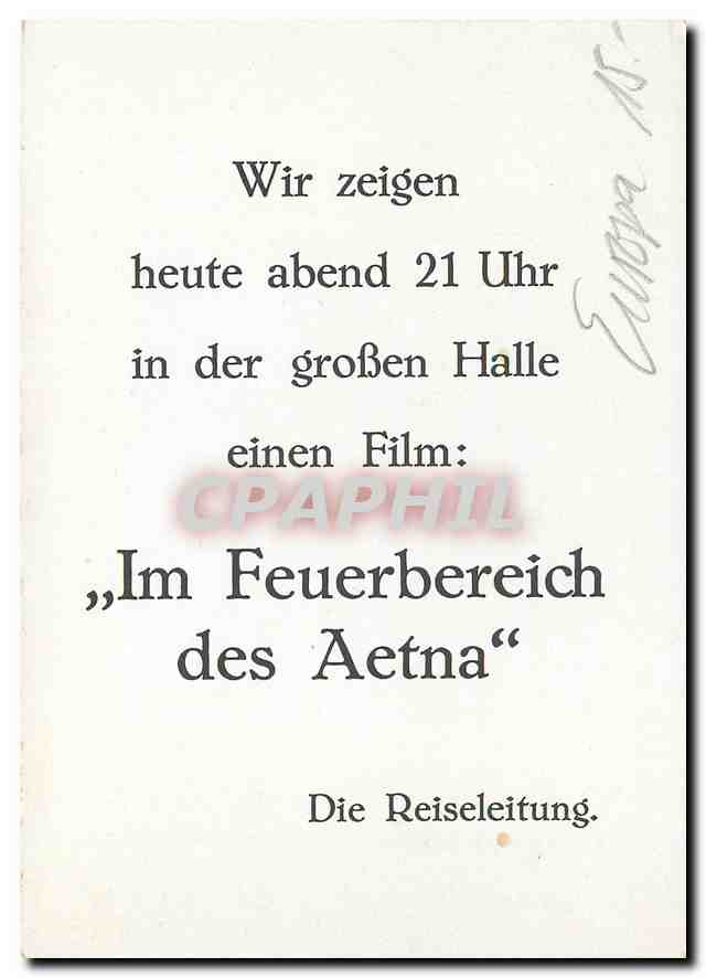 CPM Im Feuerbereich des Aetna Die Reiseleitung  — Rückseite
