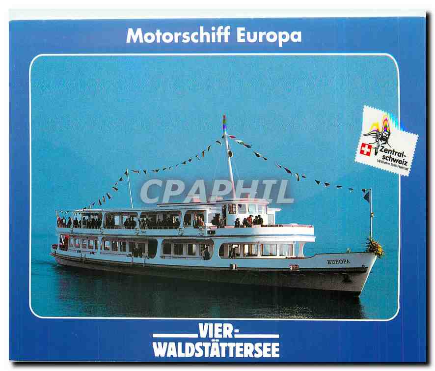 CPM Motorschiff Europa Vier Waldstattersee Typ Zweideck Salon Motorschiff 
