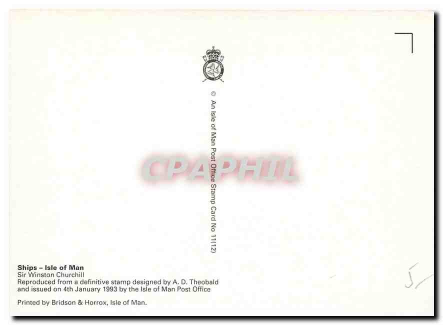 CPM Ships Isle of Man Sir Winston Churchill  — Rückseite