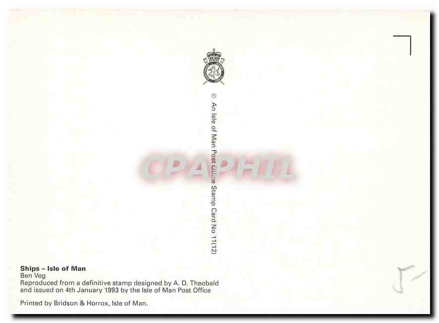 CPM Ships Isle of Man Ben Veg  — Rückseite