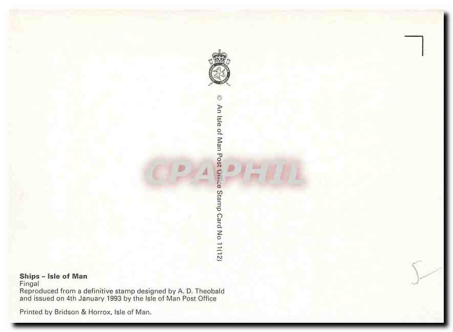 CPM Ships Isle of Man Fingal  — Back