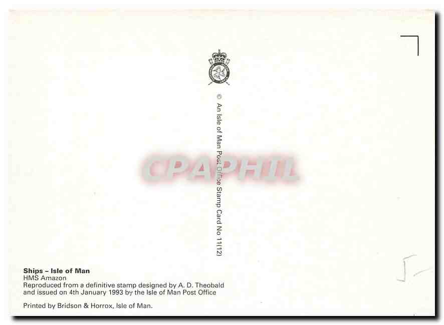 CPM Ships Isle of Man HMS Amazon  — Rückseite