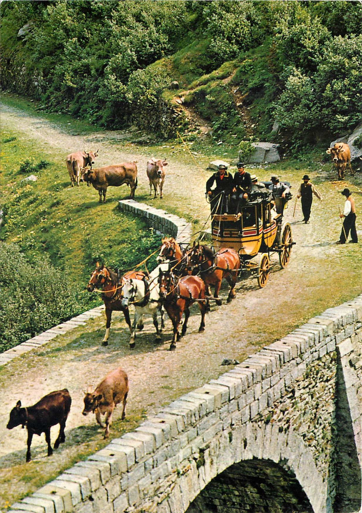 CPM Diligenza del Gottardo Gotthard Kutsche Fluelen S Gottardo Camerlatta 