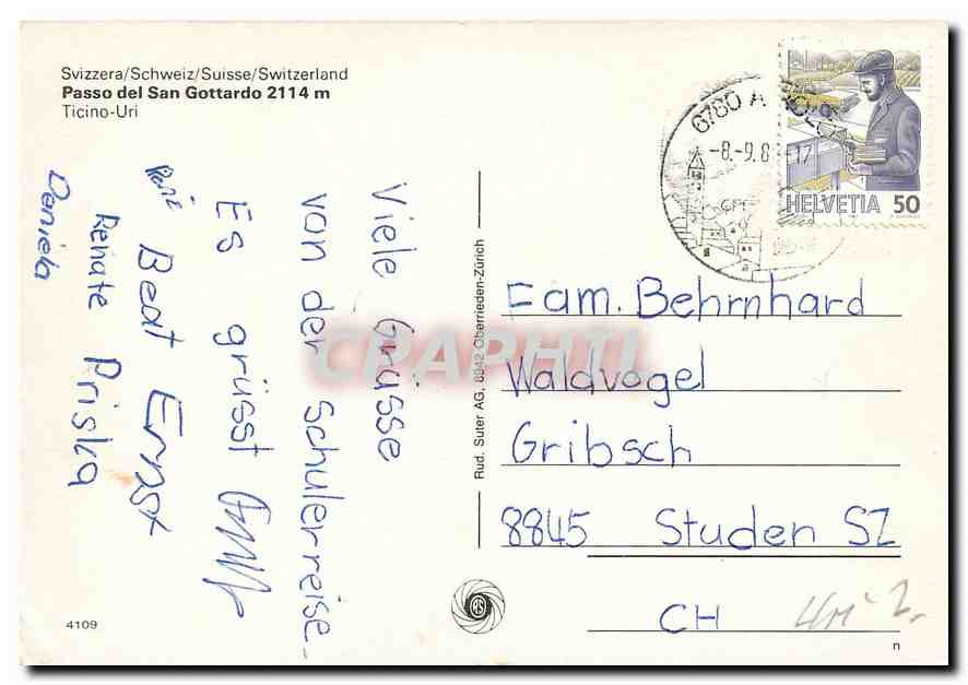 CPM Passo del S Gottardo  — Rückseite