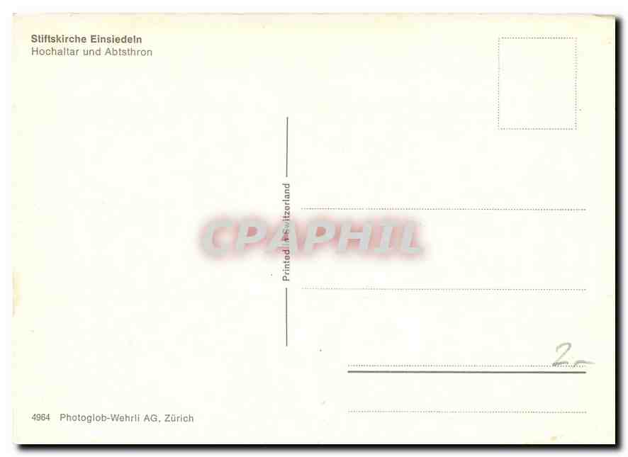CPM Stiftskirche Einsiedeln Hochaltar und Abtsthron  — Back