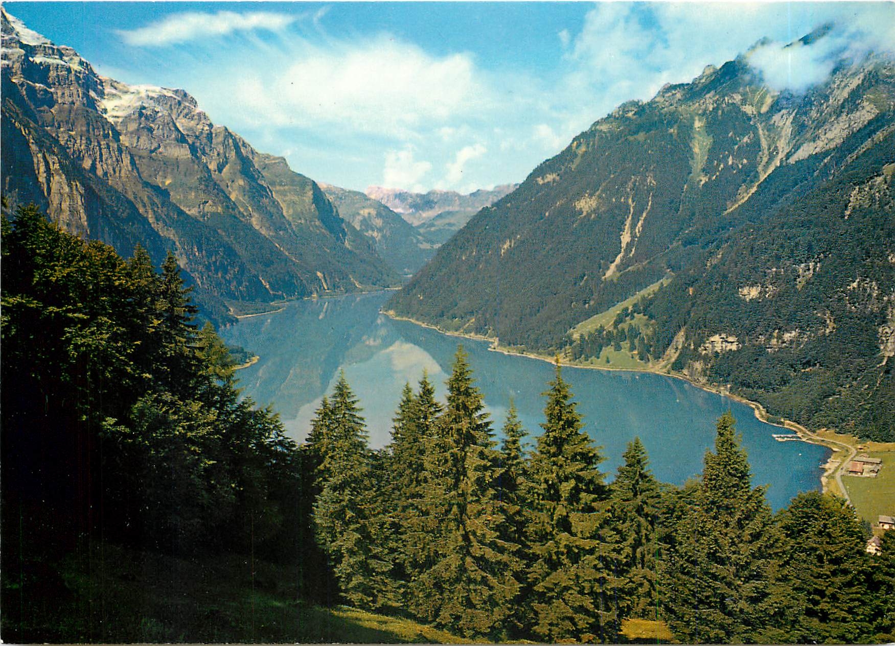 CPM Glarus Schweiz Klontal Blick von der Schwammhohe auf den Klontalersee 