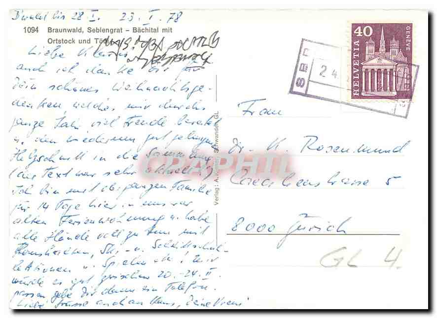 CPM Braunwald  — Rückseite