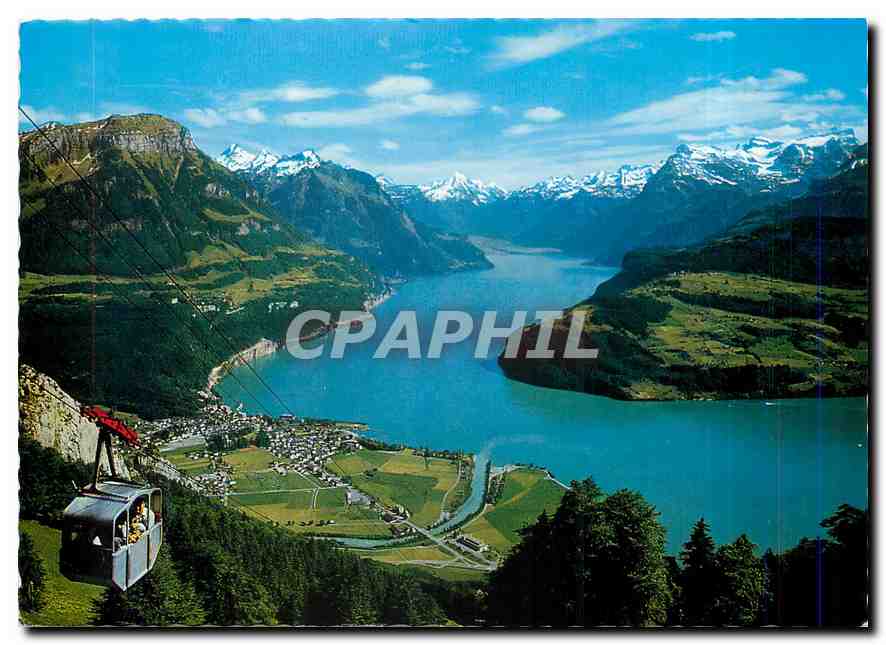 CPM Luftsellbahn Brunnen Urmiberg Ausblick vom Urmiberg auf Vierwaldstattersee 