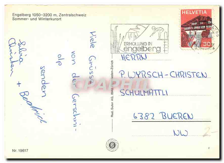 CPM Engelberg Gerschnialp Trubsee Titlis  — Rückseite