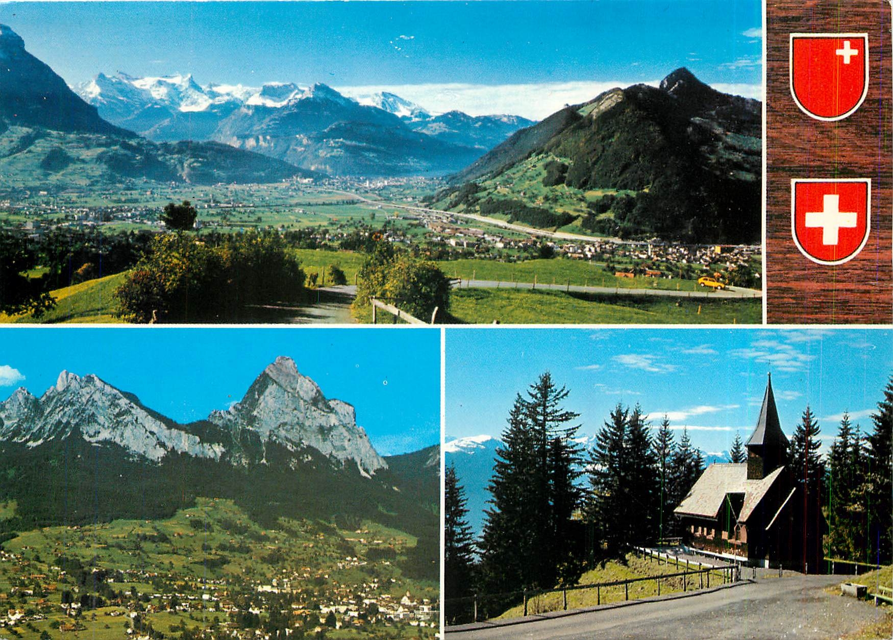CPM Switzerland Panorama mit Urirotscotck und Rigi Hochfluh 