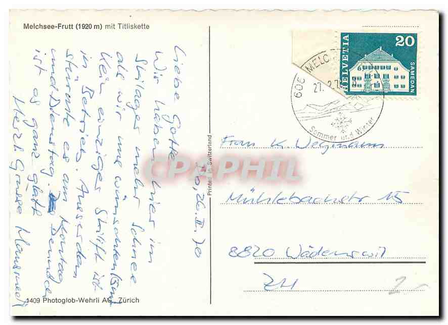 CPM Melchsee Frutt mit Titliskette  — Rückseite