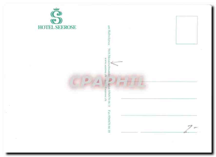CPM Hotel Seerose  — Back