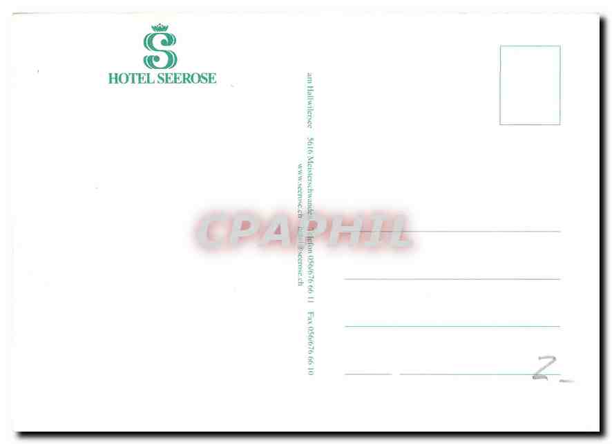 CPM Hotel Seerose  — Back