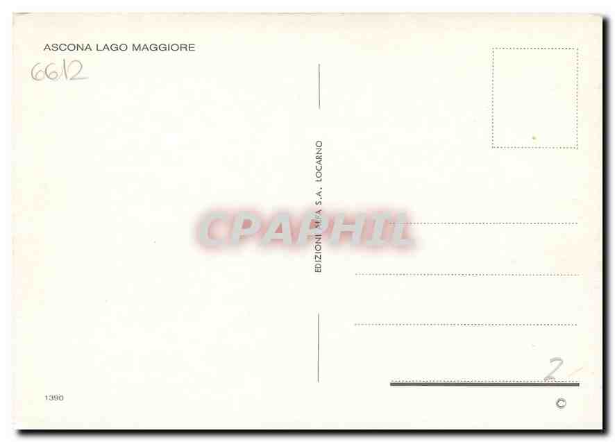 CPM Ascona Lago Maggiore  — Verso