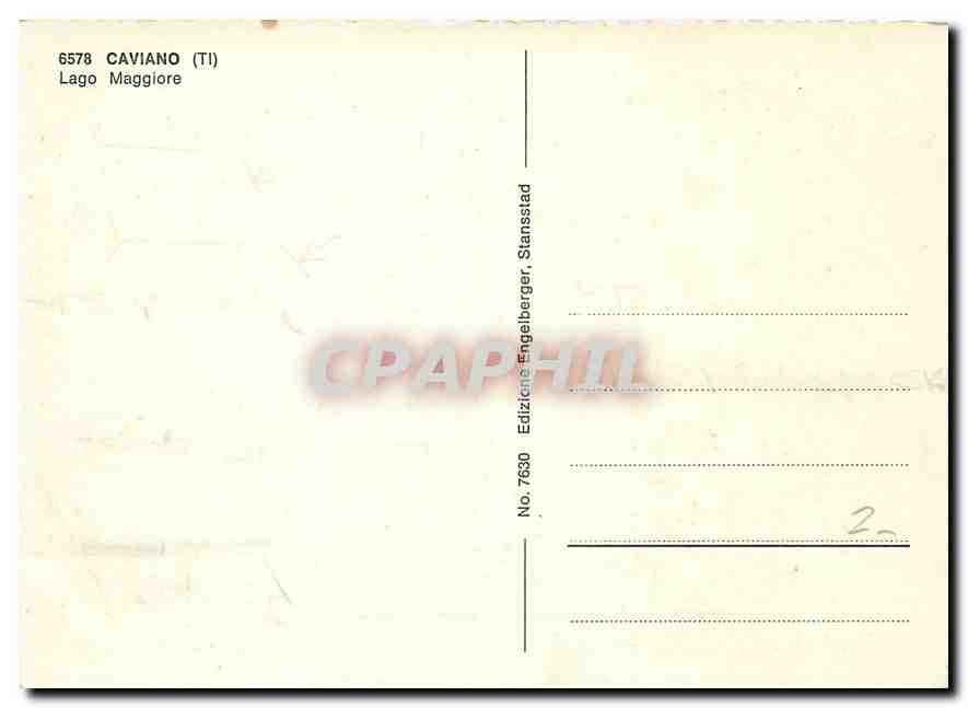 CPM Caviano TI Lago Maggiore  — Verso
