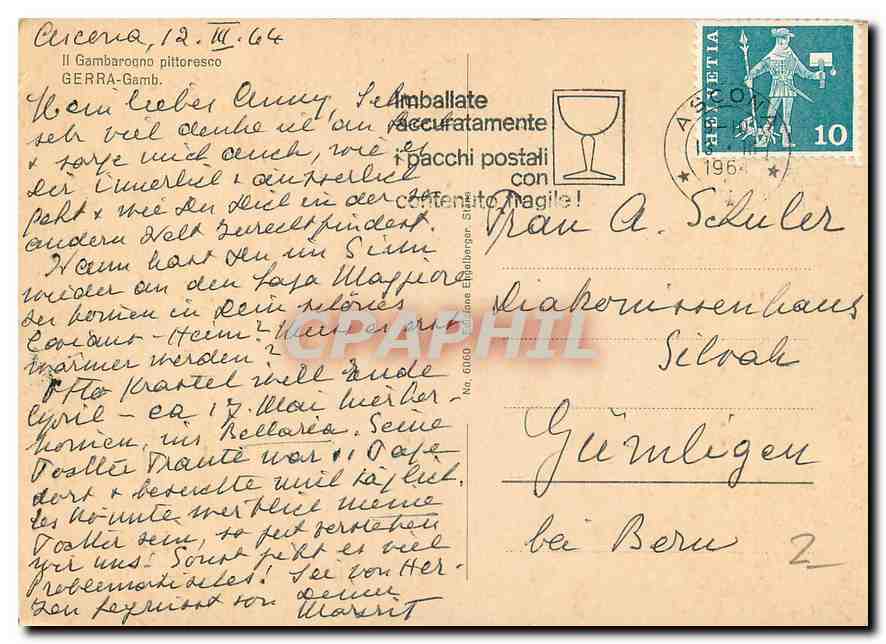 CPM Gambarogno Pittoresco Gerra Gamb  — Verso
