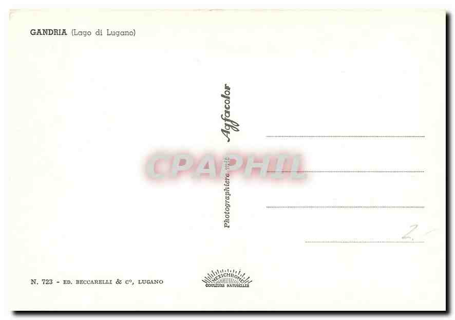 CPM Gandria Lago di Lugano  — Verso