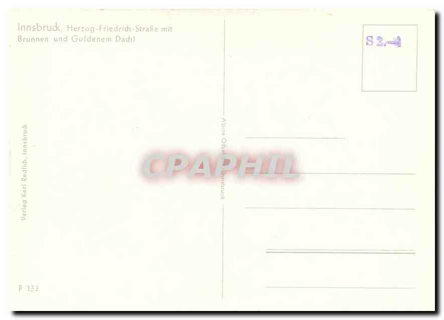 CPM Innsbruck Herzog fridrich Strase mit  — Back