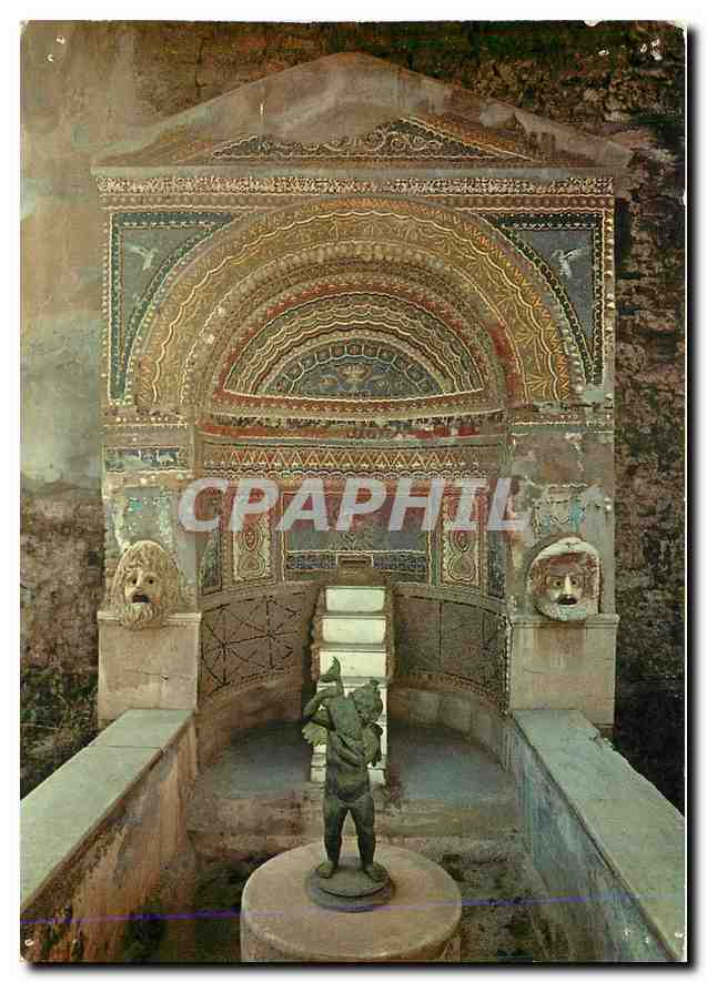 CPM Pompei Fouilles Maison de la Grande Fontaine Nympheum en Mosaique 