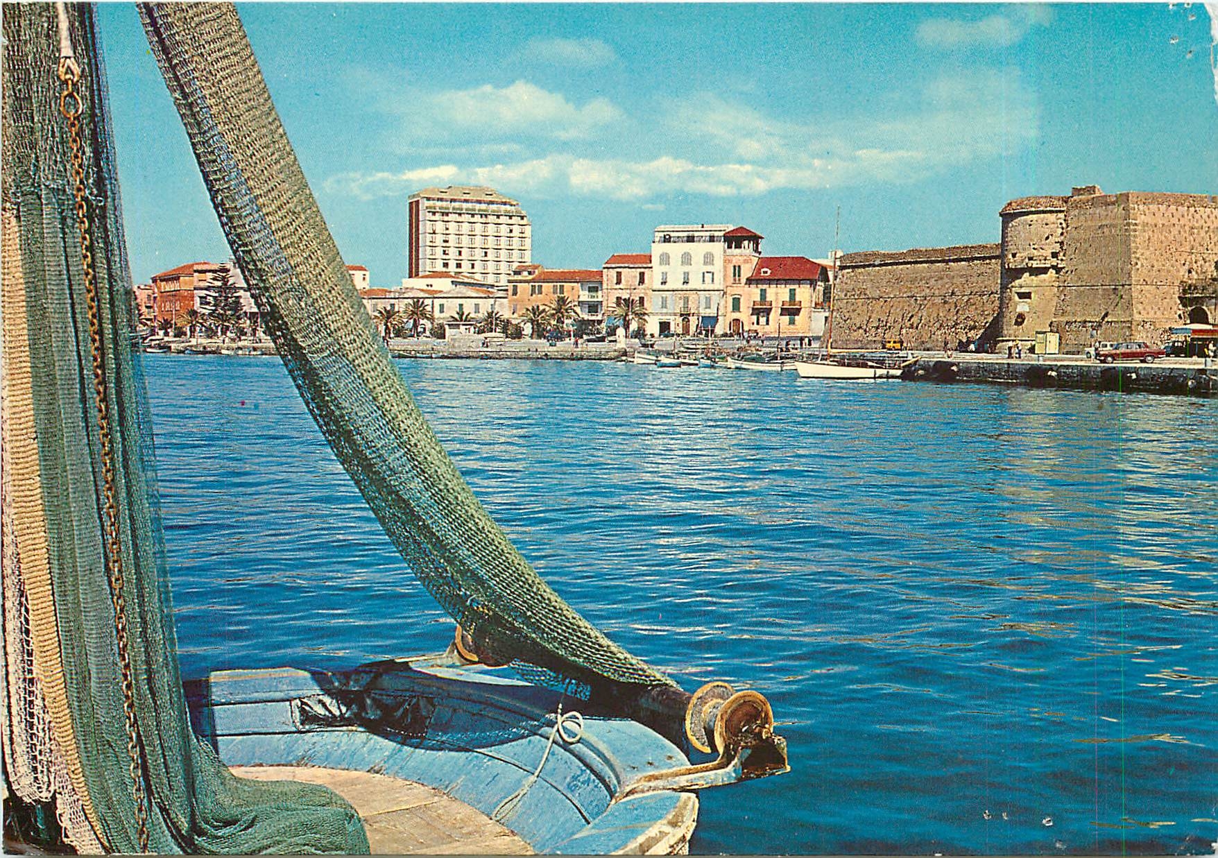 CPM Alghero Grand Hotel Catalunya vu du port 