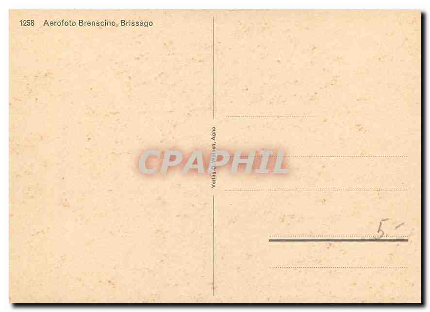 CPM Aerofoto Brenscino Brissago  — Verso